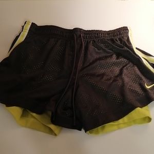 Lime Green Nike Women Shorts